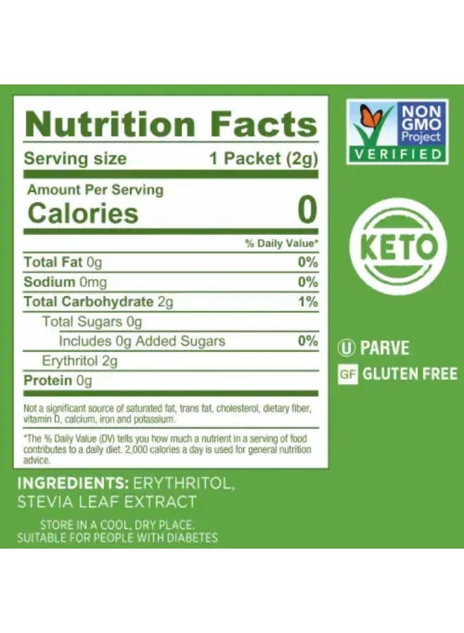 SPLENDA Stevia Zero Calorie Sweetener With Erythritol 100% Natural 80 Packets 160 G - Image 2